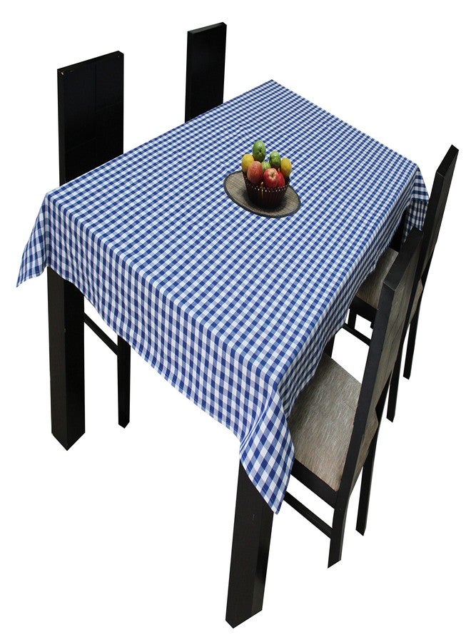 Airwill Branded, 100% Cotton Gingham Checks with Multicolor Combos of 4/6 Seater Tablecloth, Sized 140cm Width and 140cm Length - Image 1